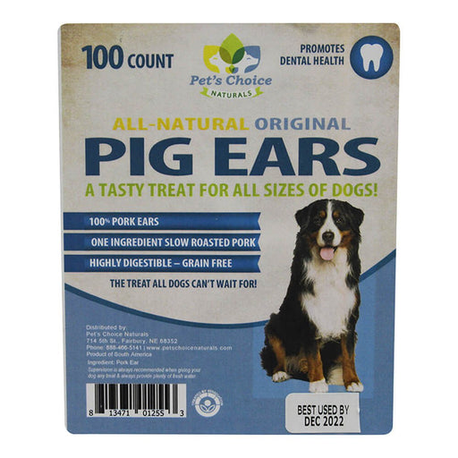 Pet's Choice Plain Pig Ears - Jeffers - Dog Supplies > Dog Treats