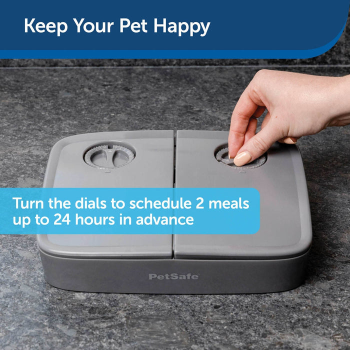 PetSafe Automatic 2 Meal Pet Feeder - Jeffers - Animal & Pet Supplies > Pet Bowls, Feeders & Waterers