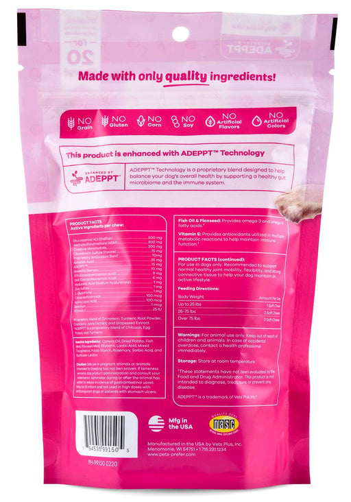 PetsPrefer Flex Max+ Soft Chews w/ ADEPPT - Jeffers - Animal Health & Wellness > Joint Health