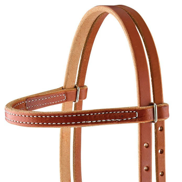 Berlin Leather Harness Leather Browband Headstall for Ponies