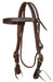 Poplar Head Premium Oiled Harness Leather 1' Wide Browband Headstall - Jeffers - Horse Supplies > Horse Tack > Bridles & Headstalls