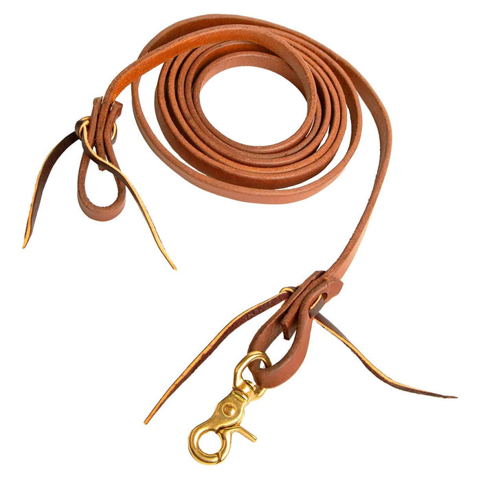 Poplar Head Premium Oiled Harness Leather Roping Rein - Jeffers - Horse Supplies > Horse Tack > Reins