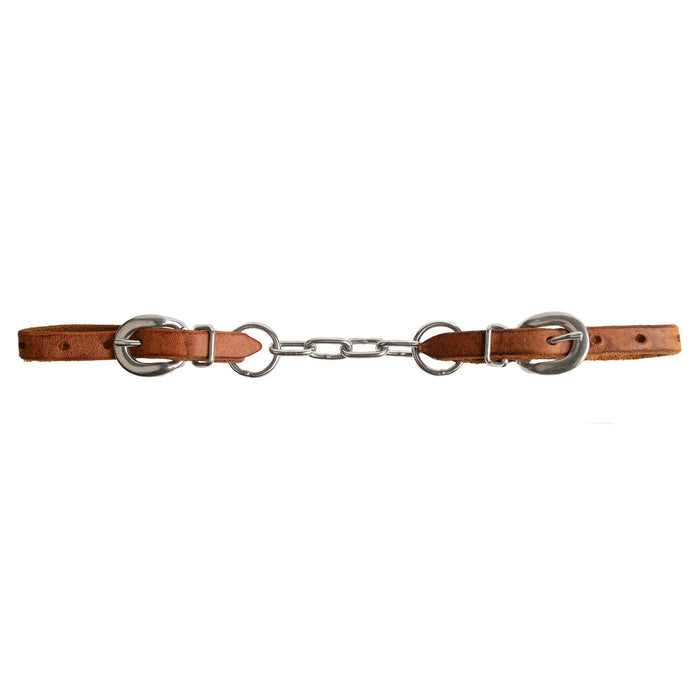 Poplar Head Premium Single Chain Harness Leather Curb Chain - Jeffers - Horse Supplies > Horse Tack > Bridle Bits