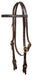 Poplar Head Saddlery Oiled Harness Leather Browband Headstall with Easy - Change Slot Ends - Jeffers - Horse Supplies > Horse Tack > Bridles & Headstalls