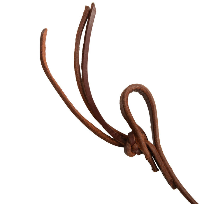 Poplar Head Saddlery Oiled Harness Leather Pineapple Knot Roping Rein, 5/8' x 7' - Jeffers - Horse Supplies > Horse Tack > Reins