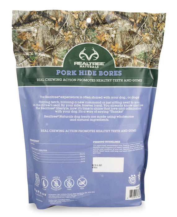 Pork Hide Bores RealTree Naturals, 16 oz - Jeffers - Dog Supplies > Dog Treats