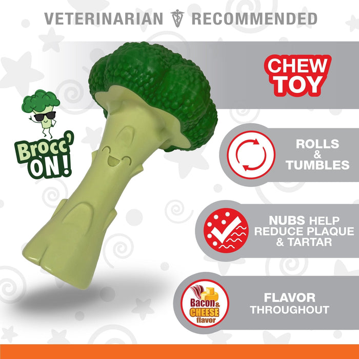 Power Chew Broccoli Dog Toy, Bacon & Cheese, Large/Giant, Up to 50 lbs - Jeffers - Dog Supplies > Dog Toys