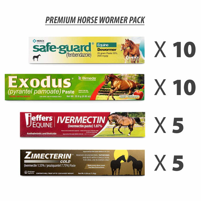 Premium Horse Wormer Kit for 5 Horses - Jeffers - Animal Health & Wellness > Medicine