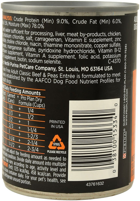 Pro Plan Savor Grain Free Canned Dog Food, Beef and Peas, 13 oz - Jeffers - Dog Supplies > Dog Food > Wet Dog Food