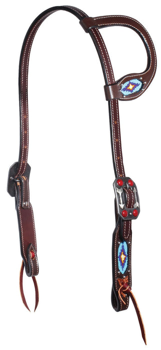 Professional's Choice Beaded One - Ear Headstall - Jeffers - Horse Supplies > Horse Tack > Bridles & Headstalls