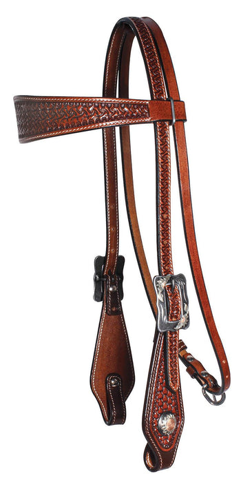 Professional's Choice Chestnut Windmill Browband Headstall - Jeffers - Horse Supplies > Horse Tack > Bridles & Headstalls