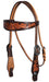 Professional's Choice Chocolate Floral Browband Headstall - Jeffers - Horse Supplies > Horse Tack > Bridles & Headstalls