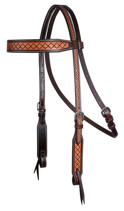 Professional's Choice Crosshatch Browband Headstall - Jeffers - Horse Supplies > Horse Tack > Bridles & Headstalls