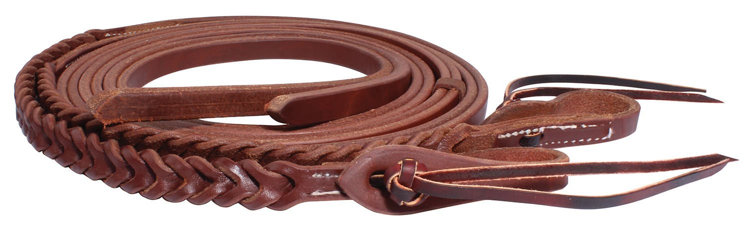 Professional's Choice Ranch Bleeding Heart Split Reins, Heavy Oil - Jeffers - Horse Supplies > Horse Tack > Reins