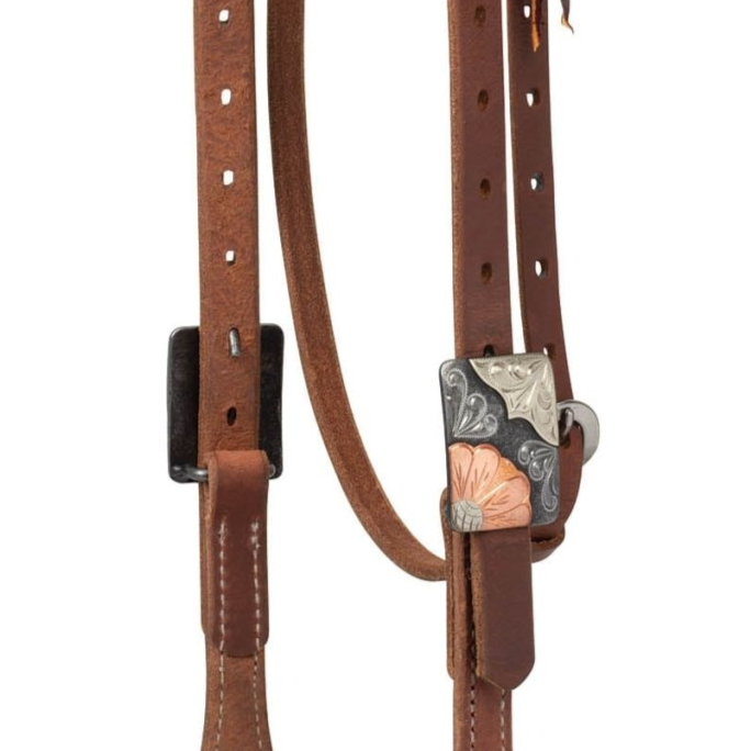 Weaver ProTack Copper Flower Browband Headstall