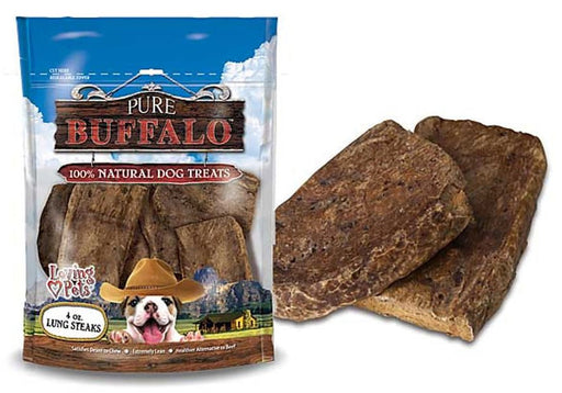 Pure Buffalo Lung Steaks - Jeffers - Dog Supplies > Dog Treats > Chews