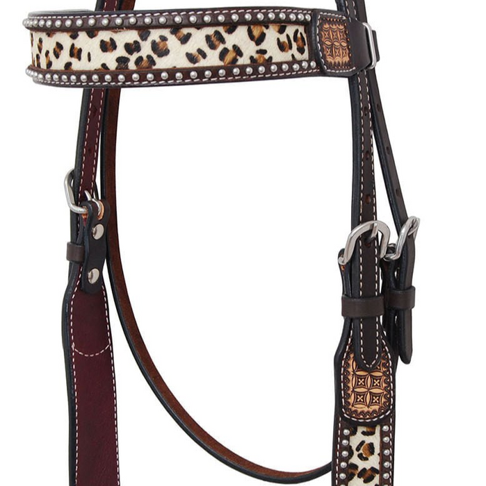 Rafter T Leopard Browband Headstall