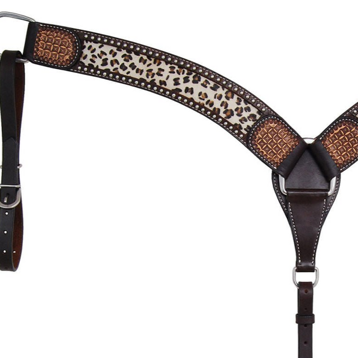 Rafter T Leopard Contoured Breast Collar