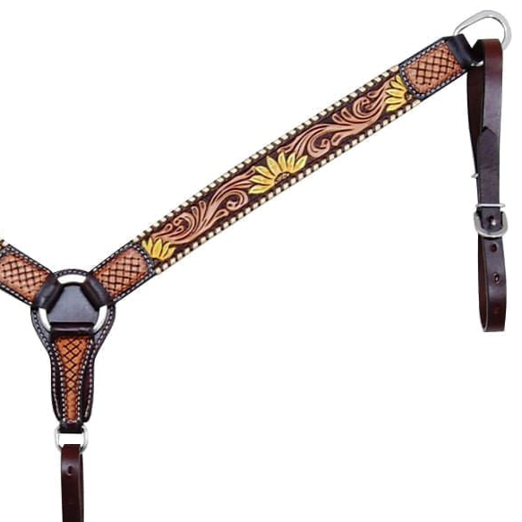 Rafter T Painted Sunflower Breast Collar