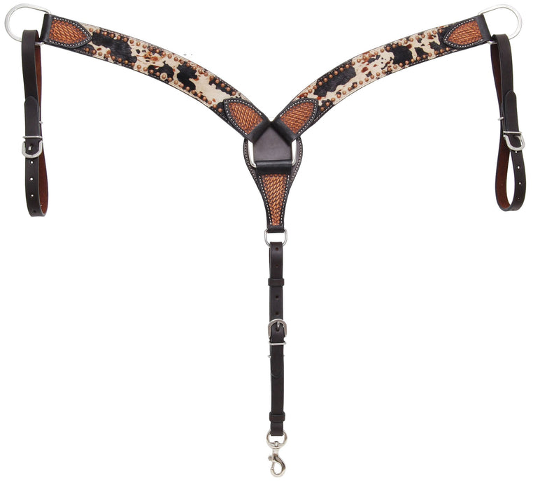 Rafter T Peppered Hide Breast Collar - Jeffers - Horse Supplies > Horse Tack > Breast Collars