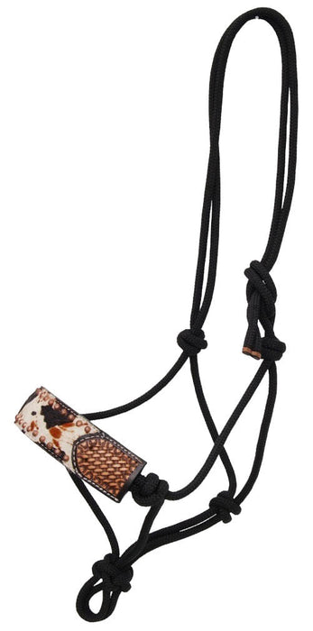 Rafter T Peppered Hide Rope Halter - Jeffers - Horse Supplies > Horse Tack > Horse Halters