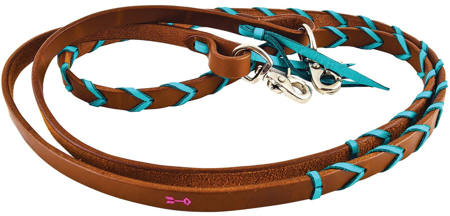 Rafter T Plaited Barrel Racing Reins - Jeffers - Horse Supplies > Horse Tack