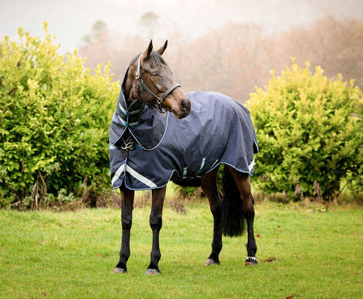 Rambo Duo Force Turnout Blanket, 100 Gram Outer with 100 Gram & 300 Gram Liner, Navy - Jeffers - Horse Supplies > Horse Blankets & Sheets