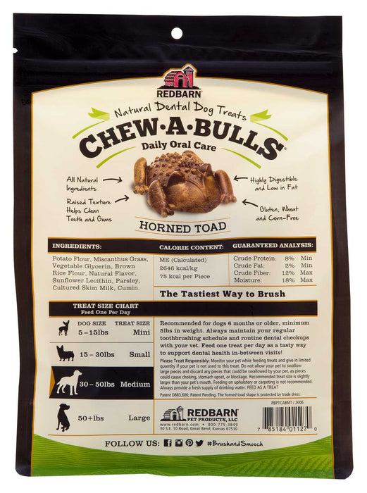 RedBarn Horned Toad Chew - A - Bulls Daily Oral Care Multi - Pack for Dogs - Jeffers - Dog Supplies > Dog Treats