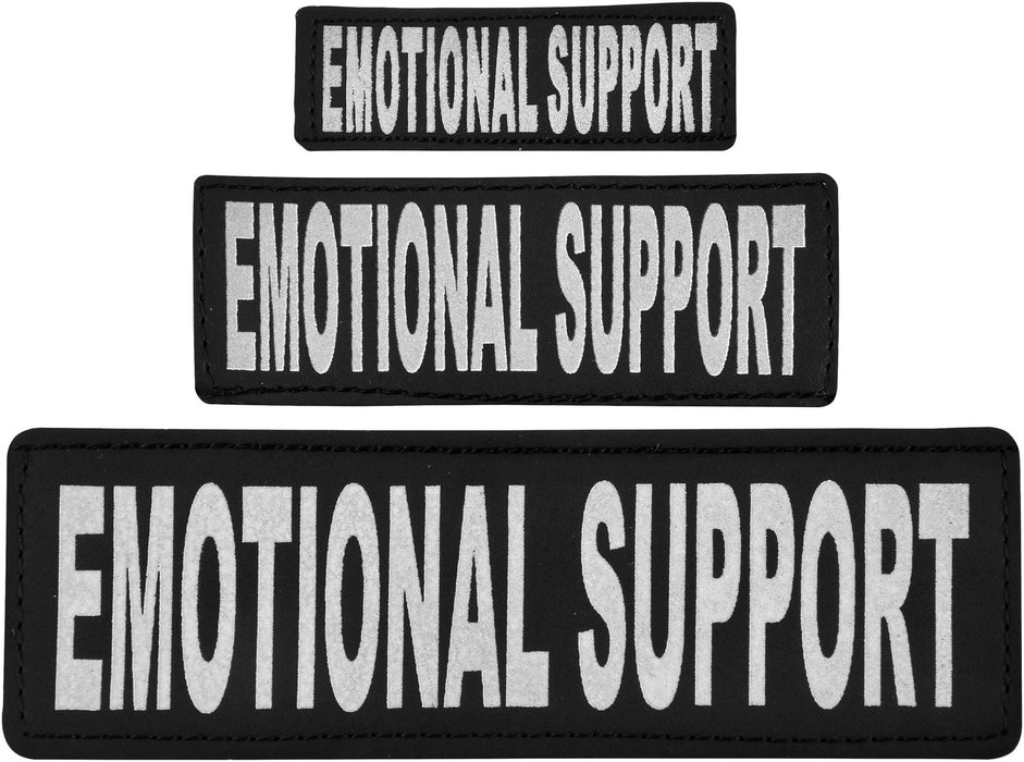 Reflective 'Emotional Support' Patches, Set of 2 - Jeffers - Dog Supplies > Dog Apparel > Service Dog Supplies