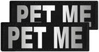 Reflective 'Pet Me' Patches, Set of 2 - Jeffers - Dog Supplies > Dog Apparel > Service Dog Supplies