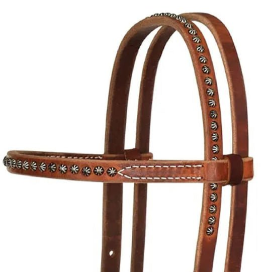 Reinsman Rosewood & Spots Browband Headstall, Full