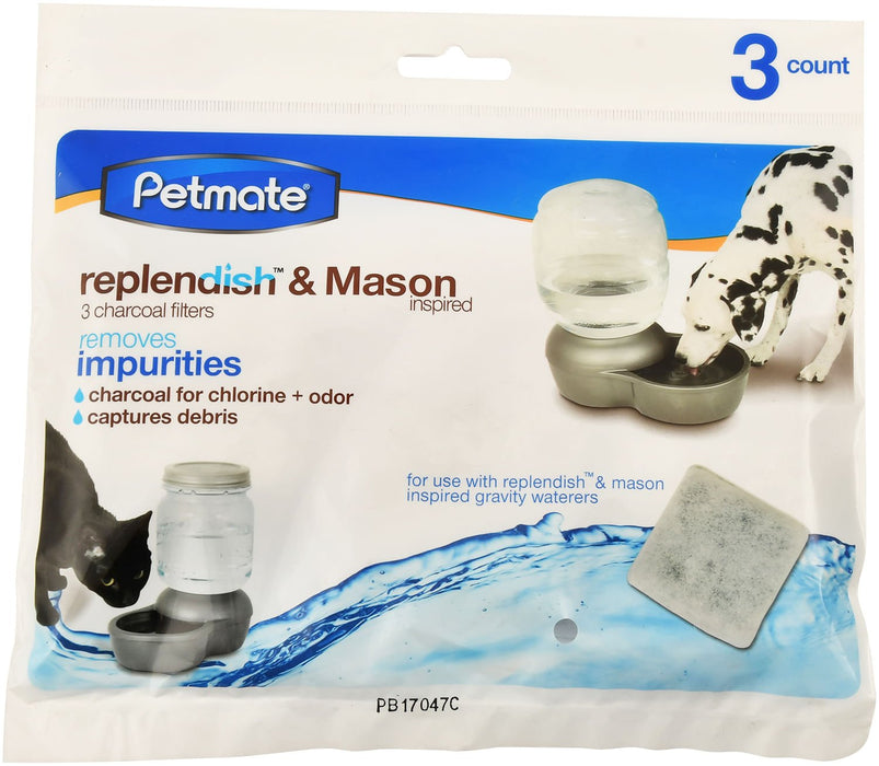 Replendish Replacement Filters, 3 pack - Jeffers - Animal & Pet Supplies > Pet Bowls, Feeders & Waterers