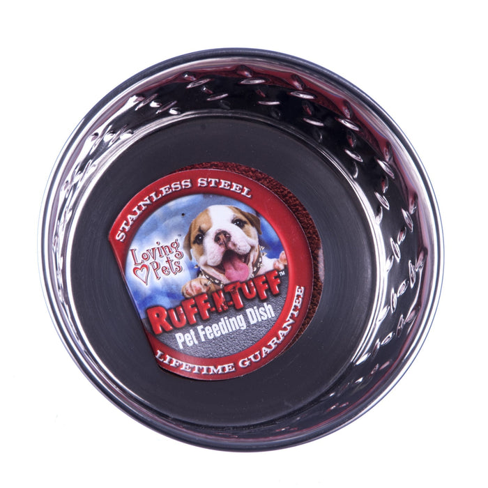 Ruff - N - Tuff Diamond Plate Steel Bowls - Jeffers - Animal & Pet Supplies > Pet Bowls, Feeders & Waterers