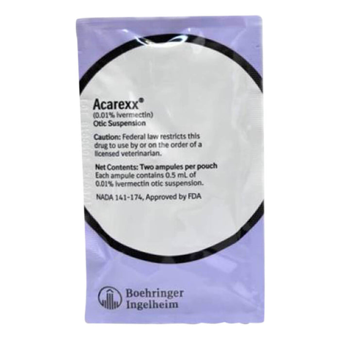 Rx Acarexx 0.01% Otic Suspension x 0.5ml Ampule - Jeffers - Animal Health & Wellness > Medicine