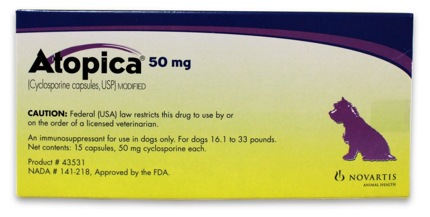 Rx Atopica for Dogs - Jeffers - Animal Health & Wellness > Medicine