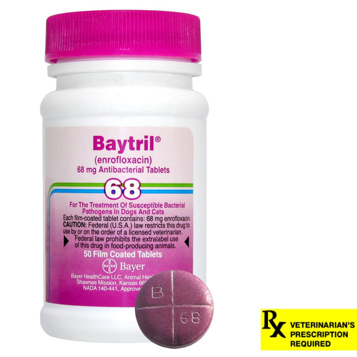 Rx Baytril Coated Tablets - Jeffers - Animal Health & Wellness > Medicine