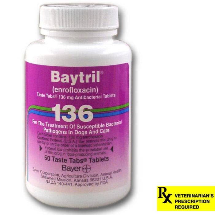 Rx Baytril for Dogs and Cats (Tablets) - Jeffers - Animal Health & Wellness > Medicine