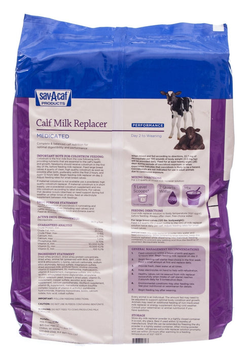 Sav - A - Caf Performance Calf Milk Replacer, 25 lb - Jeffers - Cattle Supplies > Cattle Supplies