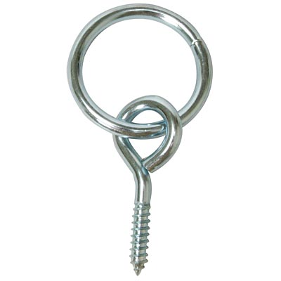 Screw Type Hitching Ring with Screw Eye Hook, pkg of 10 - Jeffers - Horse Supplies > Horse Supplies