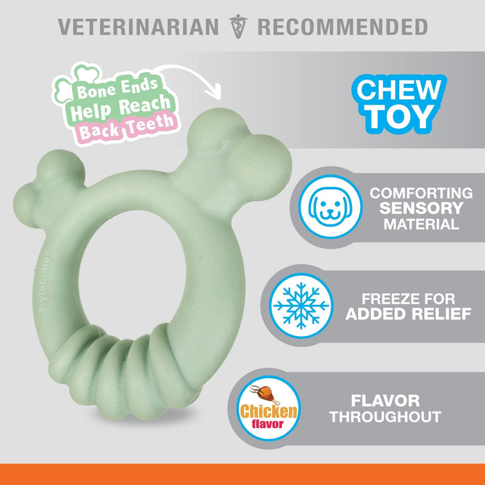 Sensory Material Puppy Teething Ring, Chicken, Small/Regular, Up to 25 Ibs - Jeffers - Dog Supplies > Dog Toys