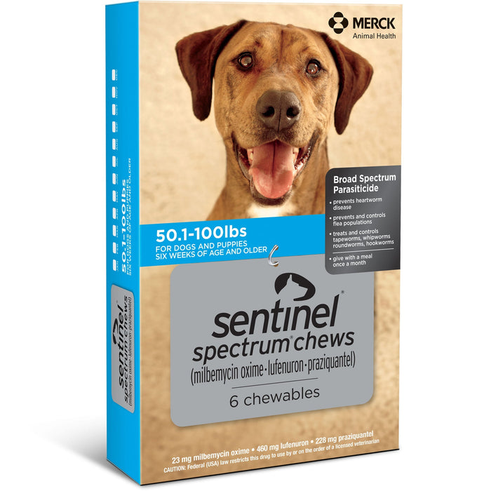 Sentinel Spectrum Chews for Dogs, 6 Chews - Jeffers - Animal Health & Wellness > Flea & Tick Control