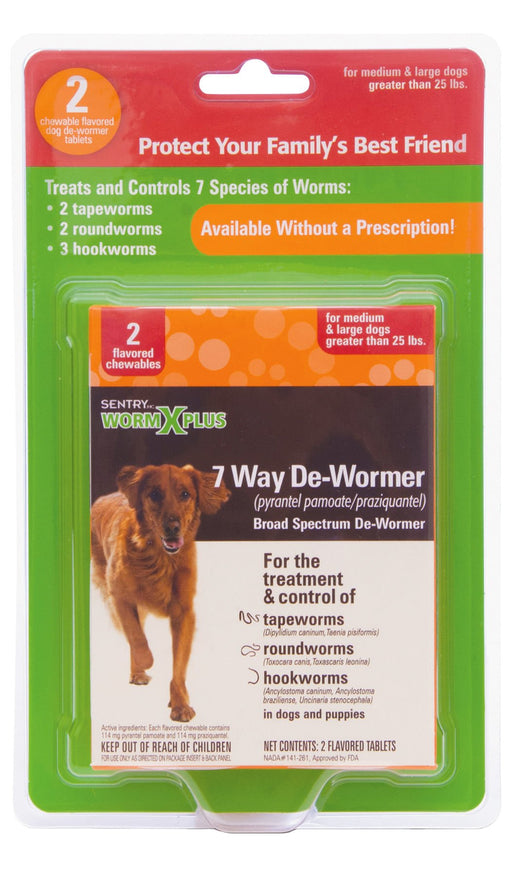 Sentry HC WormX Plus 7 - Way Dog Dewormer - Jeffers - Animal Health & Wellness > Medicine