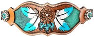 Showman Bronc Halter with Teal Dreamcatcher Design - Jeffers - Horse Supplies > Horse Tack > Horse Halters