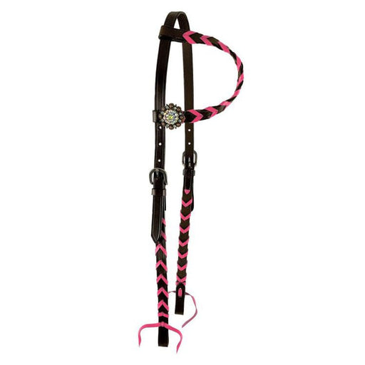 Showman Buckstitch One Ear Headstall - Jeffers - Horse Supplies > Horse Tack > Bridles & Headstalls