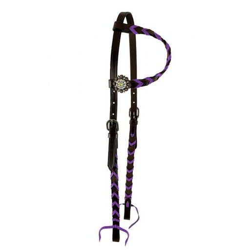 Showman Buckstitch One Ear Headstall - Jeffers - Horse Supplies > Horse Tack > Bridles & Headstalls