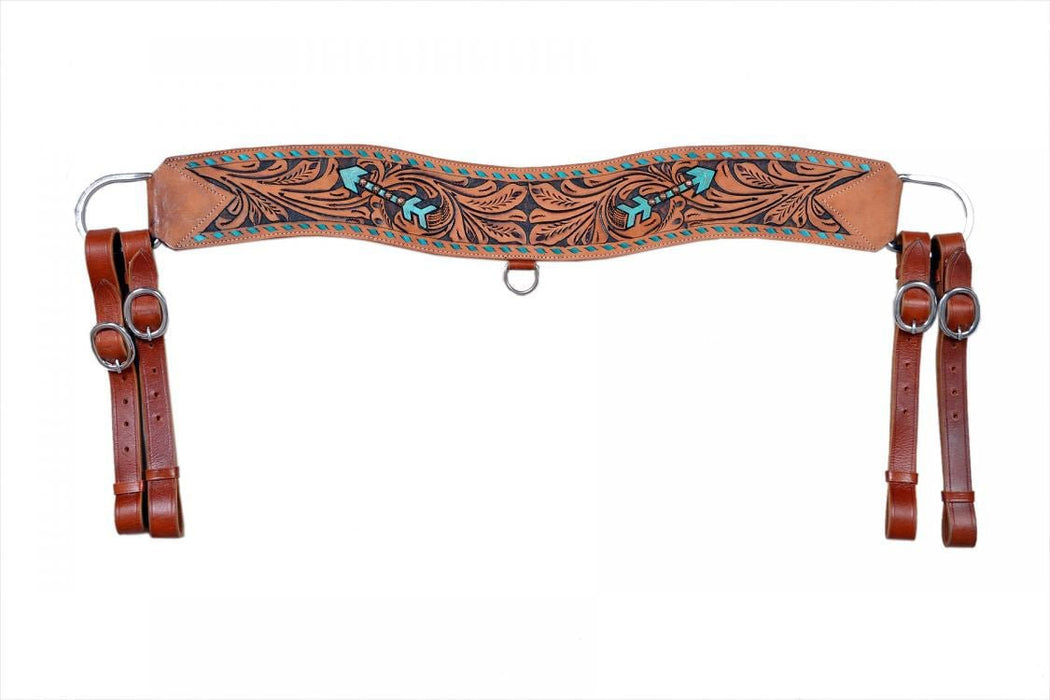 Showman Floral Tooled Tripping Collar - Jeffers - Horse Supplies > Horse Tack > Breast Collars