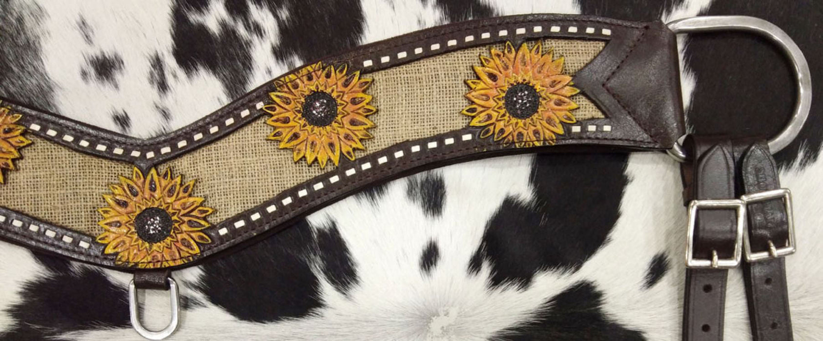 Showman Hand Painted Sunflower Tripping Collar - Jeffers - Horse Supplies > Horse Tack > Bridles & Headstalls