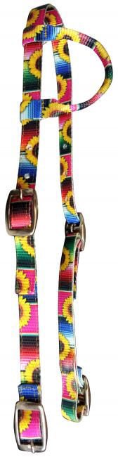 Showman Nylon One Ear Headstall in Patterns - Jeffers - Horse Supplies > Horse Tack > Bridles & Headstalls