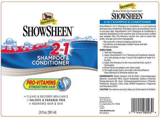 ShowSheen 2 - in - 1 Shampoo - Jeffers - Horse Supplies > Horse Grooming