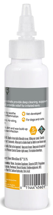 Silver Honey Rapid Ear Care Vet Strength Ear Rinse, 4 fl oz Bottle - Jeffers - Animal Health & Wellness > Ear Care